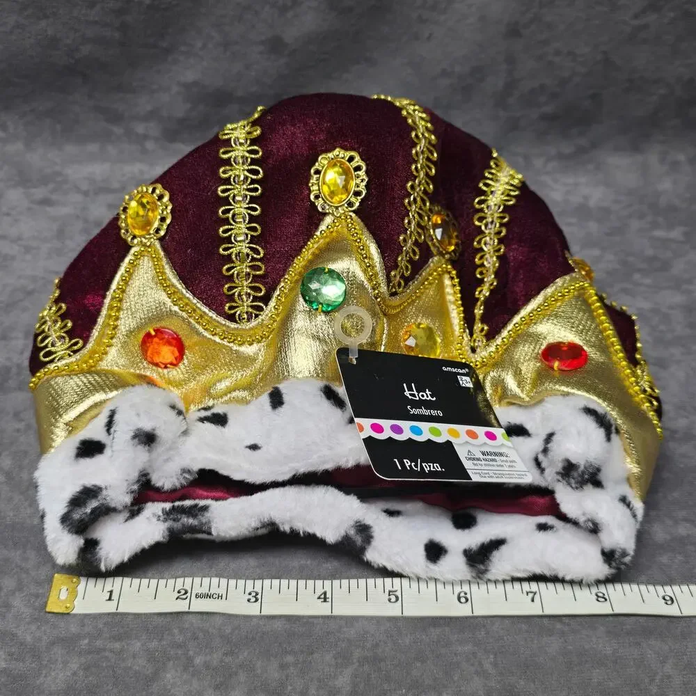 Suit Yourself Majesty King Multicolored Crown Halloween Costume Medieval Hat New
